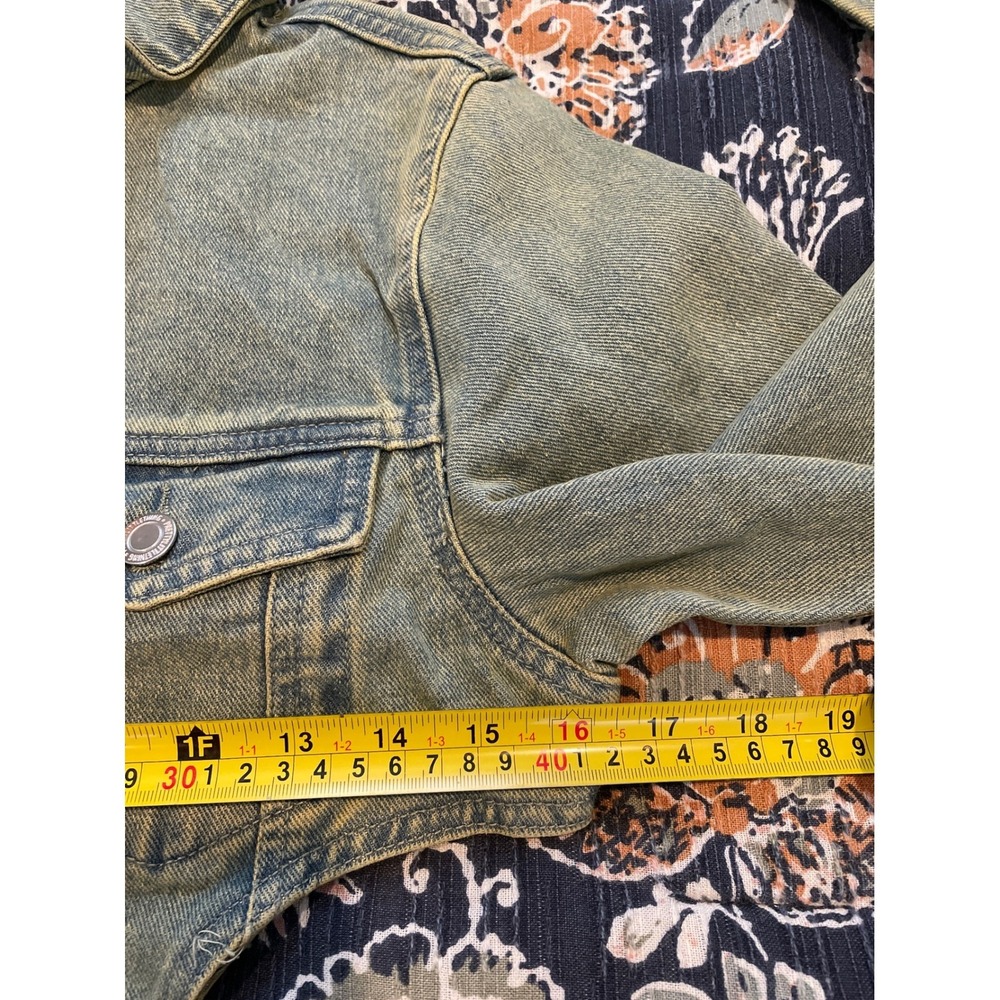 PrettyLittleThing Petite Vintage Wash Denim‎ Cut Out Jumpsuit Ripped Size 4 New - Picture 11 of 16